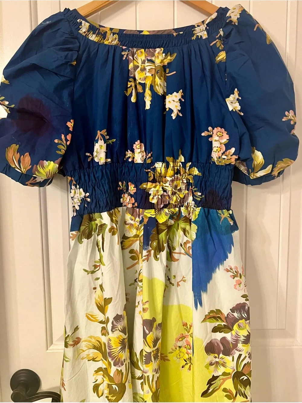 Maeve Maxi Dress in Blue, Yellow and White Floral Print - Picture 5 of 8